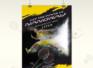 nanoray Yonex Poster Design for an International event at Delhi by Story Design